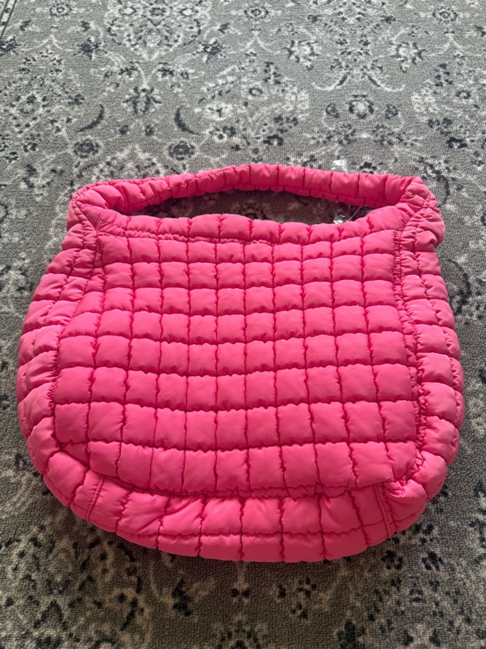 BRAND NEW Free People Movement Quilted Puffer Packable Bubblegum Pink Tote Bag